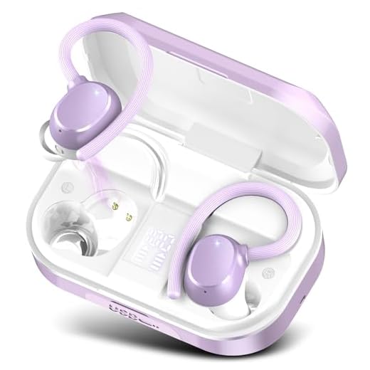 POMUIC Auriculares Inalámbricos Deportivos, 2023 Auriculares Bluetooth 5.3, 120H de Reproducción con Cancelacion Ruido ENC, Auriculares Inalambricos IPX7 Impermeable, Carga Rápida USB-C Pantalla LED