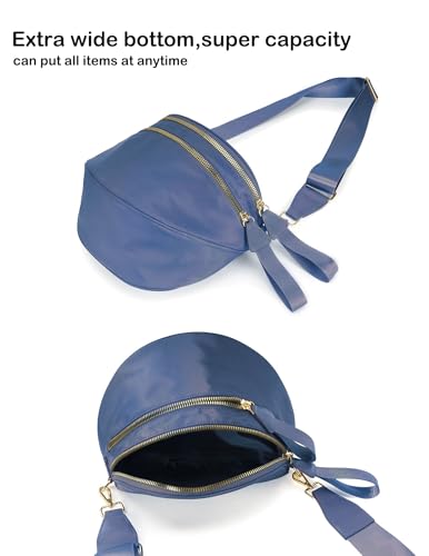 Image of FEIBOON Spacious Nylon Crossbody Bag Bum Bag Handbags Wallets Purses Trendy Shoulder Bag for Women