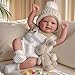 BABESIDE Lifelike Reborn Baby Dolls Dara - 17 Inch Realistic-Newborn Baby Doll Girl Handmade Real Life Baby Dolls with Clothes and Toy Accessories Gift for Kids Age 3+