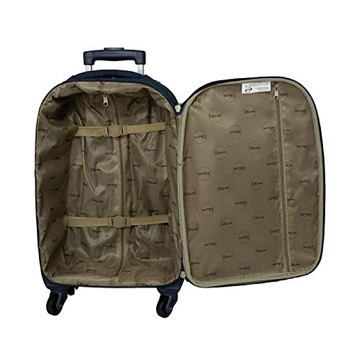 Mala de Viagem Grande Expansível em Poliester Ika Action 4 Rodas 360º Azul