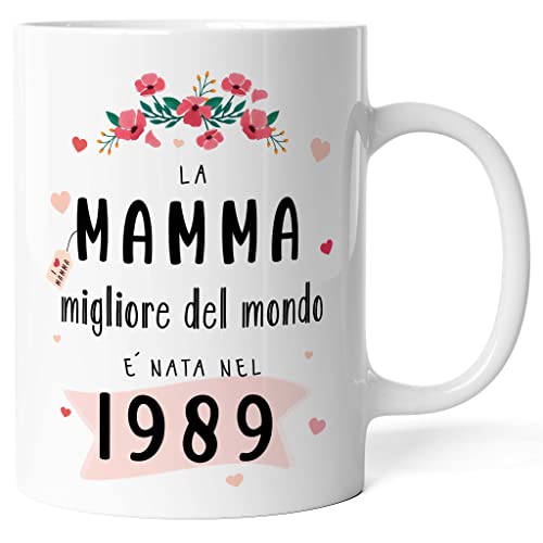 Caribu design Tazza Mamma Migliore del Mondo nata nel 1989