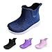 Rain Boots for Boys Lightweight Girls Waterproof Wide Width PVC Rubber Rainboots Easy on Non Slip Sole Mud Shoes Outdoor Hiking Fashion Water Shoes (Blue, 2.5 Big Kid)