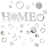 Material: 3D-Kreisspiegel-Wandaufkleber aus hochwertigem Acryl, die Oberfläche ist reflektierend und die Rückseite ist mit Klebstoff versehen. Es ist robust und langlebig und kann auf den meisten glatten und sauberen Oberflächen wie Wänden, Fenstern usw. angebracht werden.