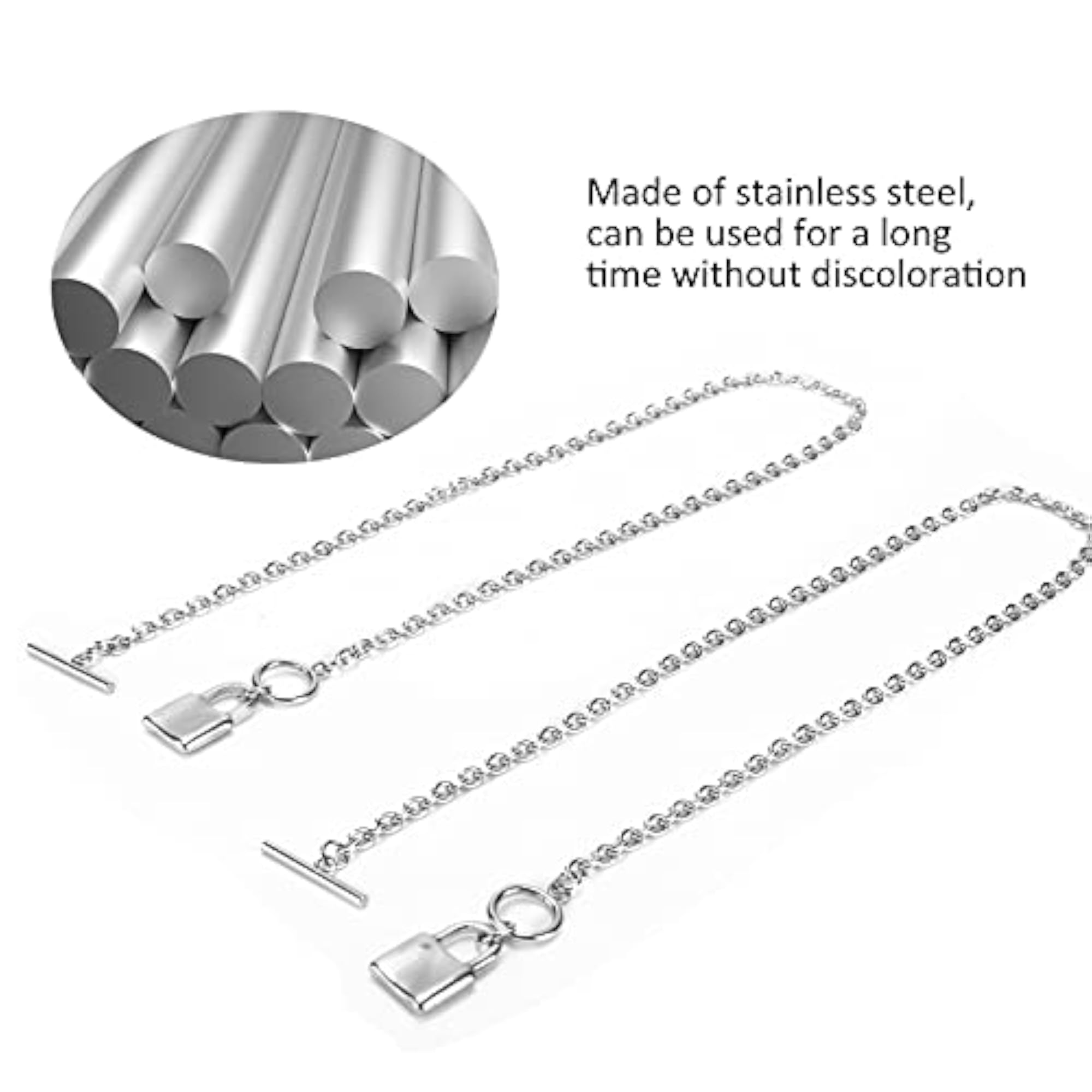 Men's Stainless Steel Padlock Choker Necklace