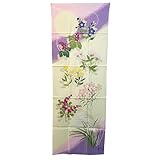 絵手ぬぐい てぬぐい タペストリー 日本製で 綿100% 和柄 濱文様 手拭 インテリア ハンカチ 壁掛け 七草の調べ 秋