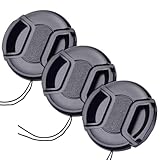 Junder 40.5mm レンズキャップ 3個セット インナー式ワンタッチレンズキャップ 40.5mm 脱落防止フック付き レンズプロテクトキャップ … (40.5mm)