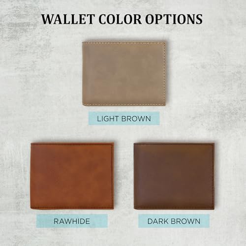 Personalized Men’s Leather Wallet - Engraved Mens Wallet with Custom Initials - Minimalist Slim Wallet for Him - Graduation Gift for Him, Birthday, Anniversary - Monogrammed Wallet for Men2