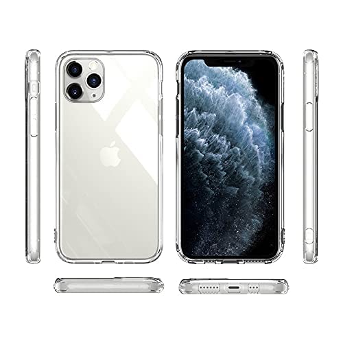 Image of NISHTECH for iPhone 11 Pro Premium Hybrid Transparent Soft Slim Dust Proof Back Case Cover with Camera Protection