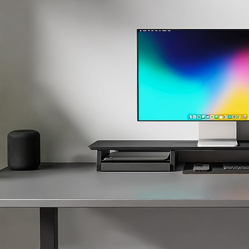 Raico Desk Tray Drawer Cockpit Organiser Catchall Valet Pen Tray for Desk Shelf Setup Cork Compartment & Aluminium - Black - Image 3