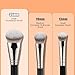 TEOYALL Flat Angled Foundation Brush, Large Dense Synthetic Bristles Kabuki Brush for Base Makeup with Liquid Cream Powder