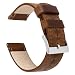 20mm Weathered Brown - Barton Quick Release - Top Grain Leather Watch Band Strap