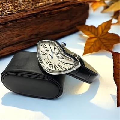 ساعة GORBEN Creative Melting الفاخرة للجنسين بسوار عتيق صغير ومينا بأرقام رومانية ومقاومة للماء وساعة عمل كاجوال