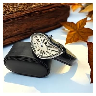 GORBEN Creative Melting Luxury Unisex Watch Small Vintage Bracelet Roman Numeral Dial, Waterproof, Business Casual Dress Watch
