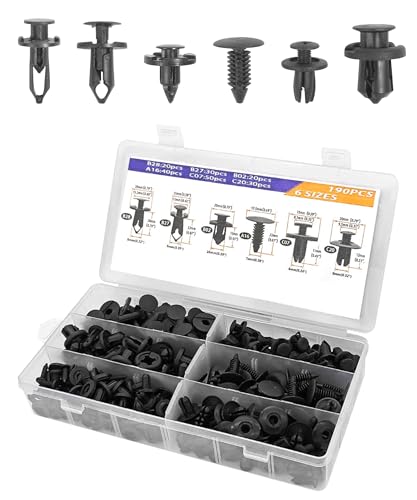 Flaconi Grapas Coche,Grapas Coche Paneles de Puerta,Accesorios Coche,Remaches Plastico Coche,Tornillos de Plastico,Kit de Grapas y Remaches para Coche,Clips de Fijación para Parachoques Fender Liner