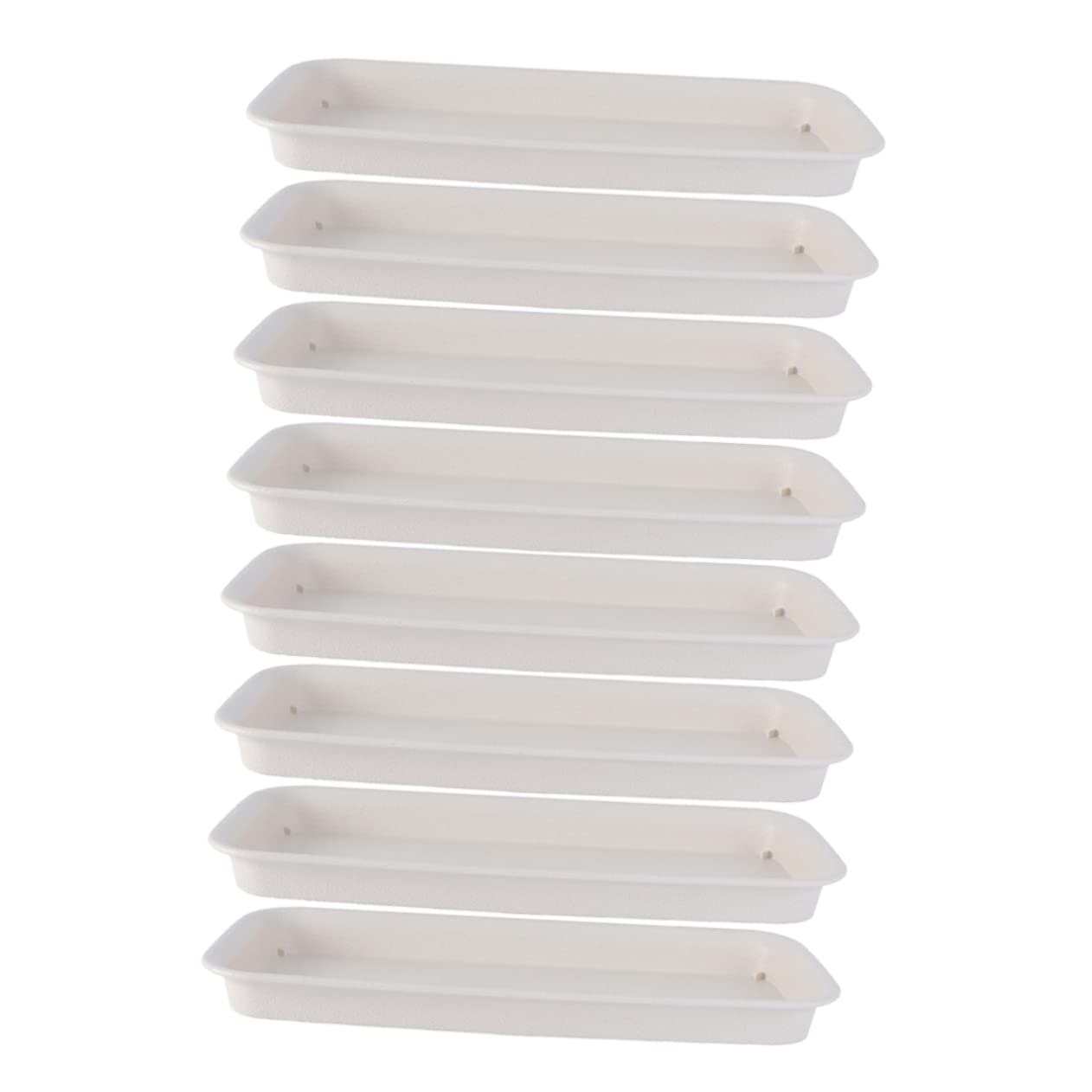 ibasenice 8piezas Platos para Plantas De Interior y Exterior Bandejas Rectangulares Bandejas De Drenaje Resistentes y Duraderas