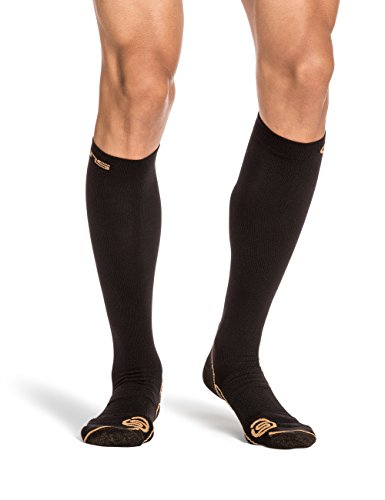 SKINS Essentials A400 Compression Socks, Black/Gold, X-Small