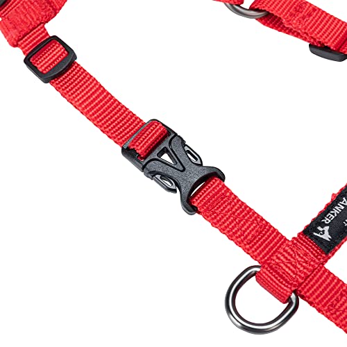 EXCELLENT ELITE SPANKER Adjustable Cat Harness No Pull Kitten Harness Nylon Easy Pet Harness for Small Kitten & Dogs Walking Hiking Green Red Purple(RED) - Image 3