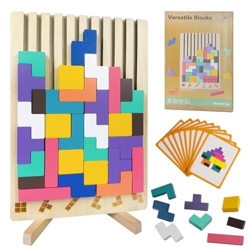 Laynertoys Wooden Stacking Puzzle Toy,3D Wooden Montessori Puzzles Toy,Giant Russian Block Game,Puzzle Board for Kids Jigsaw Puzzle Toddlers Brain...