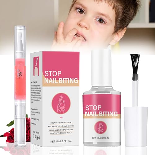 Esmalte de uñas Stop para morderse las uñas – 15 ml esmalte de uñas sin morder, esmalte para chupar el pulgar, natural, antimorder, contra las uñas de los dedos, para niños y adultos