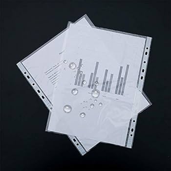 Punched Pocket A4 Strong 45 Micron Transparent Poly Wallets Glass Clear Sheet Protector By Arpan (A4-104 X 5 Pack