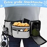 ZESTEFY Leckerlibeutel Hundetraining, Robuste Bauchtasche mit Kotbeutelspender, Flaschenhalter, Reflektor & Verstellbarem Gurt – Wasserdichtes Hundezubehör für Gassi, Training & Outdoor