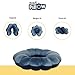 Total Pillow Donut Pillow for Airplane & Travel, Sleeping Neck Pillow, Microbead Comfortable Pillow for Neck, Head, Back, Lumbar & Pelvic Support, Twists to Many Positions - Blue