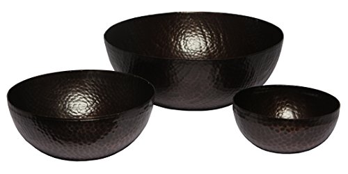 Melange Home Decor Rustic Collection, Set of 3 Bowls- 6