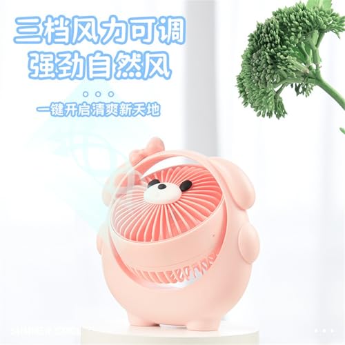 Mini ventilateur de bureau portable USB Little Bear YS 2342B compact blanc riz