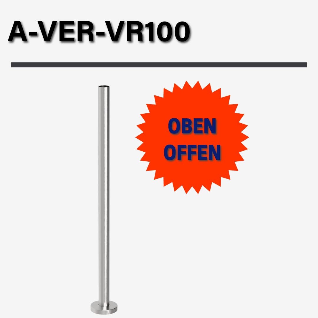 Sellon24® Pali per ringhiera in acciaio inox Ø 42,4 pali – aperto (A-VER-VR100)