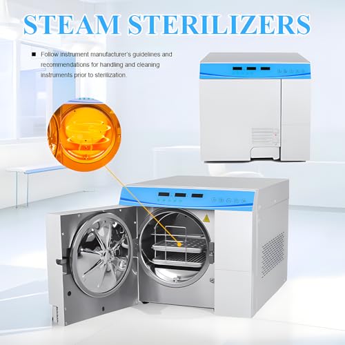 Table Top Semi Autoclave Digital Display Class N Steam Sterilizer Temperature Range 121-134 Over-Heat Protection for E0718C/E0723C (Drying Plus Function) (18L)