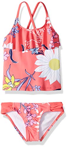 Kanu Surf Girls Charlotte Flounce Tankini Beach Sport 2-Piece Two Piece Swimsuit, Paige Coral Floral, 12 Us #TOP21
