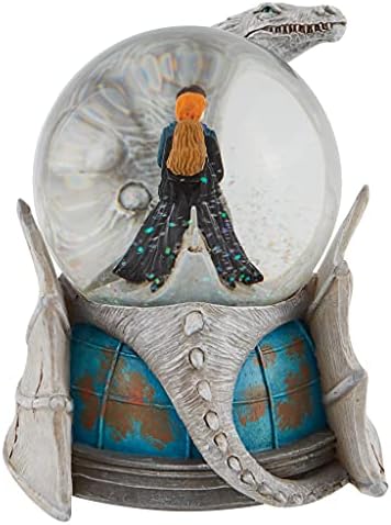 Harry Potter, Ron and Hermoine Riding Ukranian Ironbelly Dragon Water Globe Waterball, 5.71 Inch, Multicolor