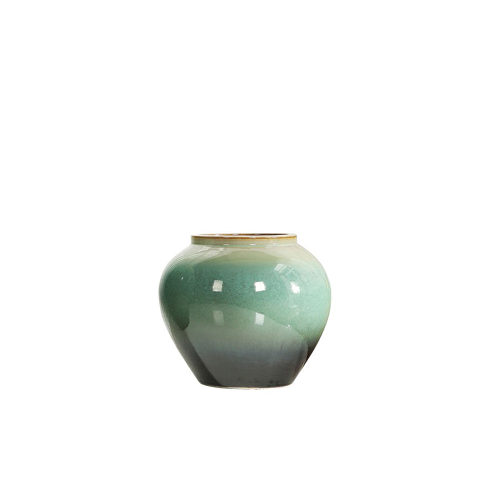 asdchZen Decorative Vases In The Living Room Of The Villa, Floor-Standing Large Ceramic Vase Porch Corridor Decorative Vase,25 * 22CM