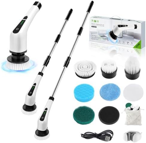Electric Spin Scrubber, Cordless Bathroom Tub Scrubber with Long ...
