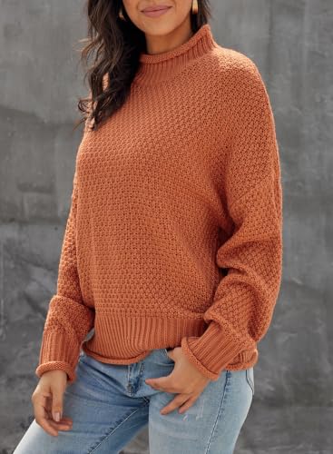 Image of Dokotoo Womens Sweaters Turtleneck Cable Knit Chunky Pullover Fall Outfits
