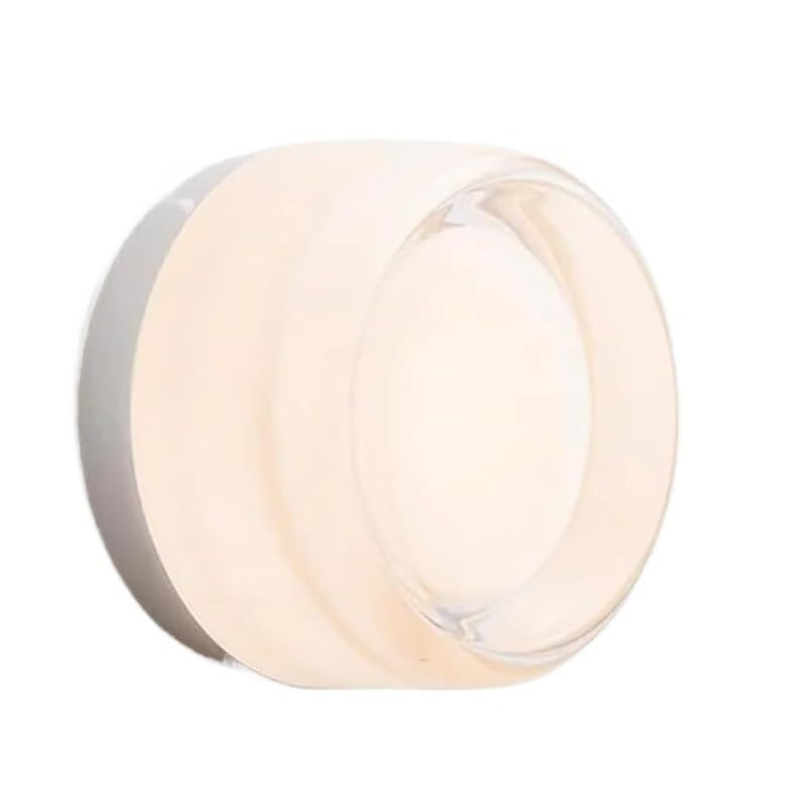 KHUKHU Modern Wall Sconce,Thick Glass Shade LED Fixture,Minimalist Round Wall Lamp for Bathroom Vanity, Bedroom Bedside, Living Room