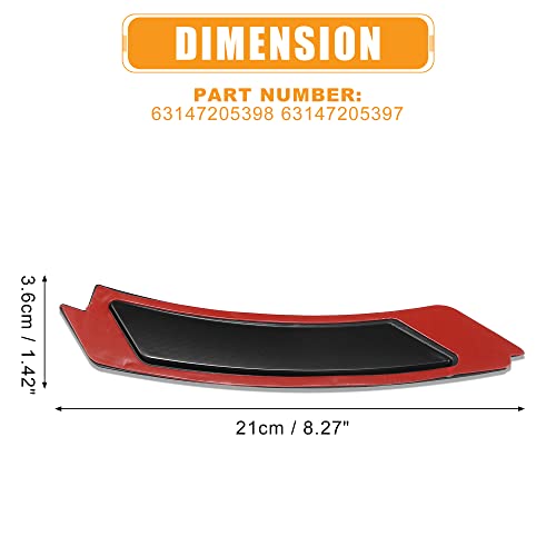Image of X AUTOHAUX Pair of Front Bumper Reflector Side Marker 63147205398 63147205397 for BMW 3 Series E90 E91 LCI 2009-2011 Replace Amber Color Reflector Black
