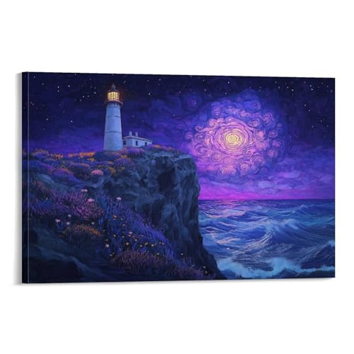 Impression giclée de phare côtier sur toile de qualité premium