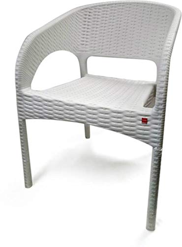 Image of CELLO Kraze Chair - White | Strong and Durable | Easy to Clean | Chair for Living Room, Bed Room, Kitchen, Office Room, Outdoor | 3 Years Warranty