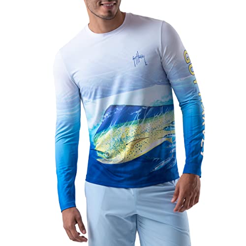Guy Harvey Men's Long Sleeve Performance T-Shirt with UPF 30+ Sun Protection