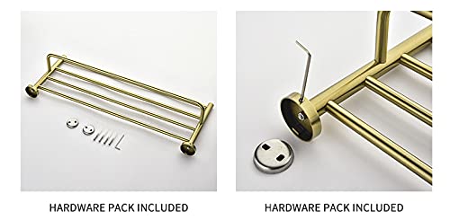 Juego de herrajes de baño oro para organizar toallas y accesorios con estilo 7