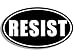 American Vinyl Oval Resist Sticker (Anti Trump Stop Bumper Resistance Protest Impeach)
