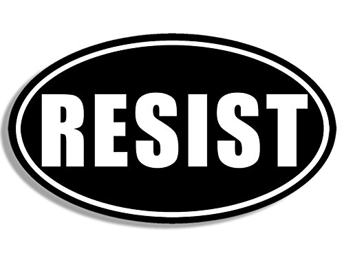 Oval Resist Sticker (Stop Hate Vinyl for Cars, Laptop, Back Windows, and Tumblers (3 x 5 inch)
