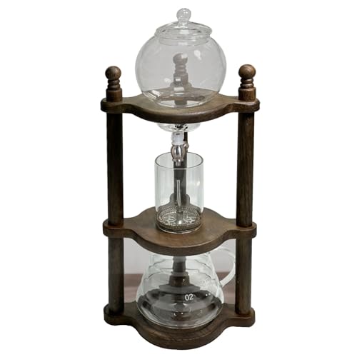 Cafetière à glaçons et tour à café goutte à goutte à froid grande capacité en verre