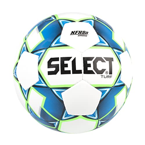 Select Turf Soccer Ball, 12-Ball Pack With Duffle Ball Bag And Hand Pump, White/Blue/Green, Size 5 #TOP1