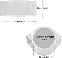 Vista 1 de Banda retráctil perforada transparente impresa de 2.244 x 1.102 in para botellas, frascos pequeños y recipientes [diámetro de la tapa: 1 1/3"]