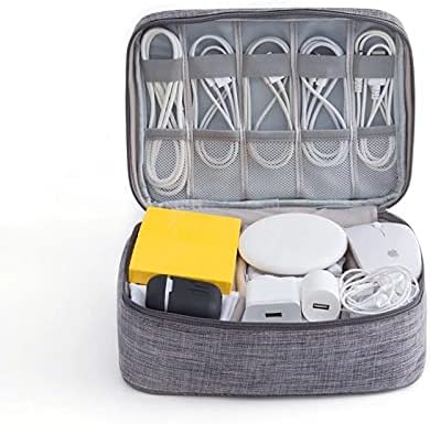 Storage Bags Portable Digital Organizer USB Gadgets Zipper Cosmetic Bag Case Accessories Item (Color : A) (C) image 4