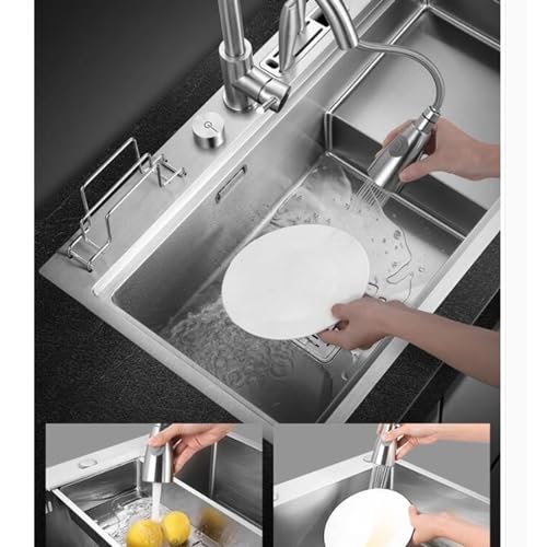 Évier de cuisine à gradins grand lavabo de comptoir 80x45cm - 6