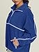 LASLULU Womens Half Quarter Zip Pullover Oversized Sweatshirt Blue Sherpa Fleece Jackets Workout Athletic Gym Jacket Warm Fuzzy Sweaters 2025 Fall Winter Fashion Clothes (Bright Blue,Large)