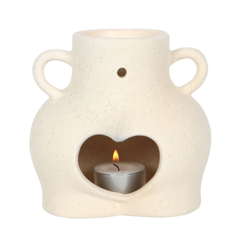 Something Different Cream Speckle Bum Oil Burner For Aromatherapy from B&Q
